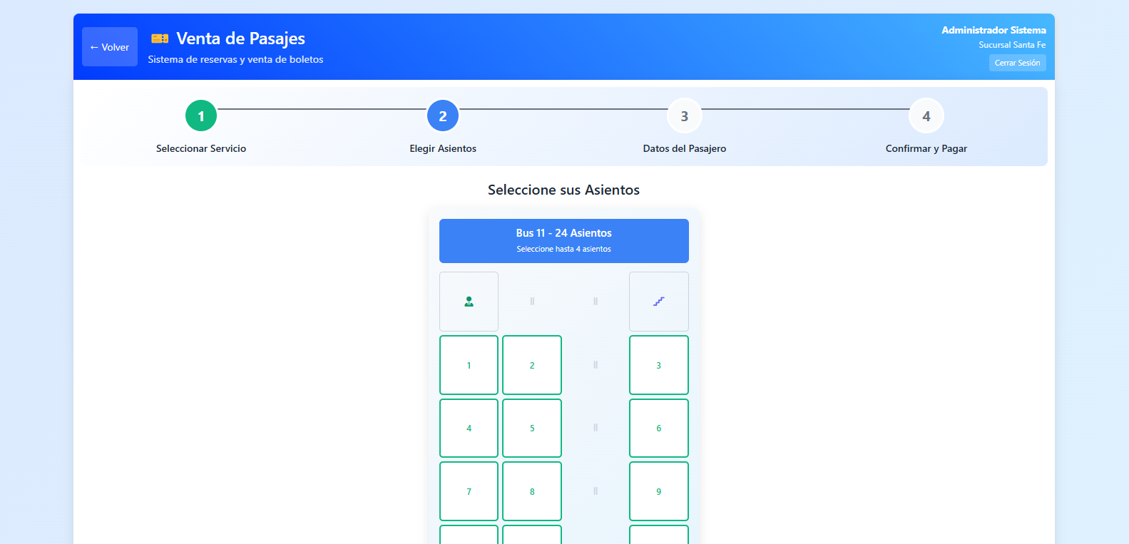 Búsqueda de pasajes