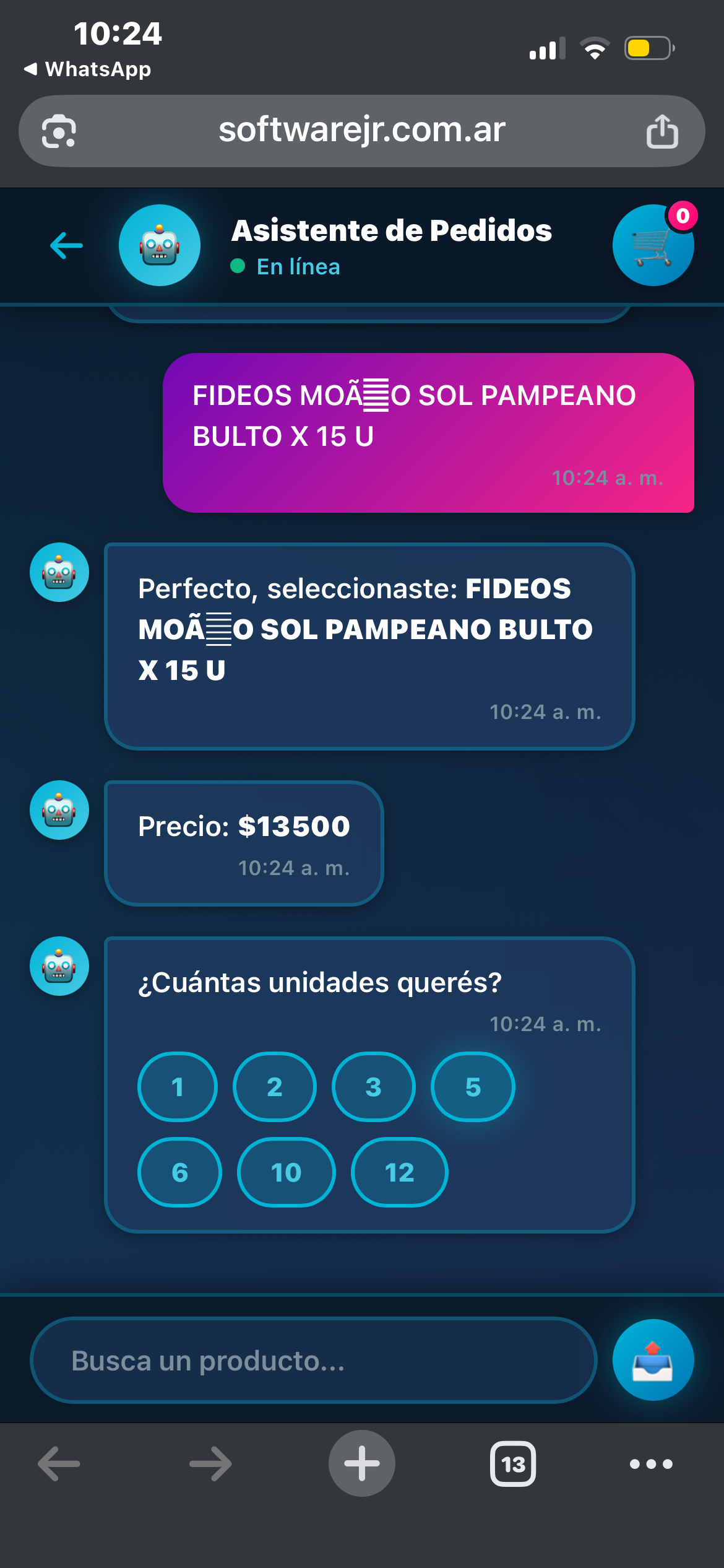 Selección de Cantidades